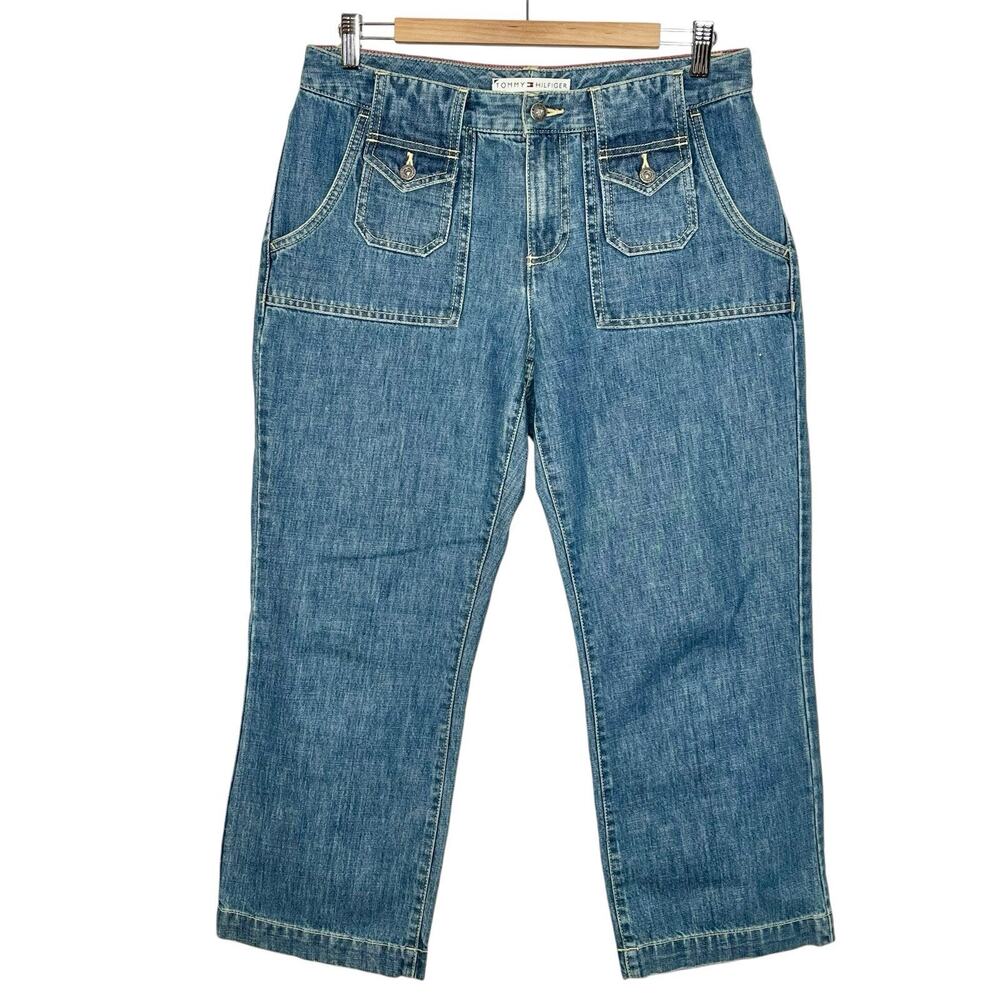 Tommy Hilfiger Y2K Cropped Jeans Womens Size 8 Mid Rise